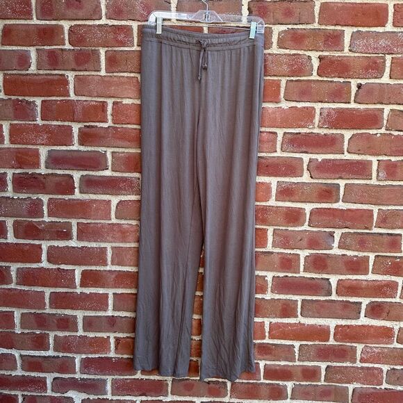 NUUDS $78 high waisted lounge pants mocha medium NEW - Picture 2 of 10